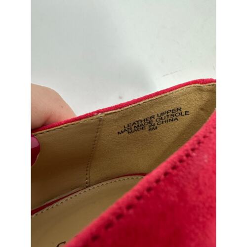 Talbot’s NWB Women’s Leather Suede Red Pop Edison Soft Bow Ballet Flats size 8 - Picture 3 of 9