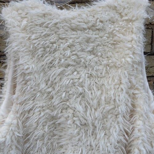 Self Esteem Women's Faux Fur White Fuzzy Open Front Vest, Size XL - Picture 4 of 8