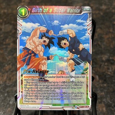 Birth of Super Warrior BT11-029 PRERELEASE Foil Dragon Ball Super Card Game  NM | eBay