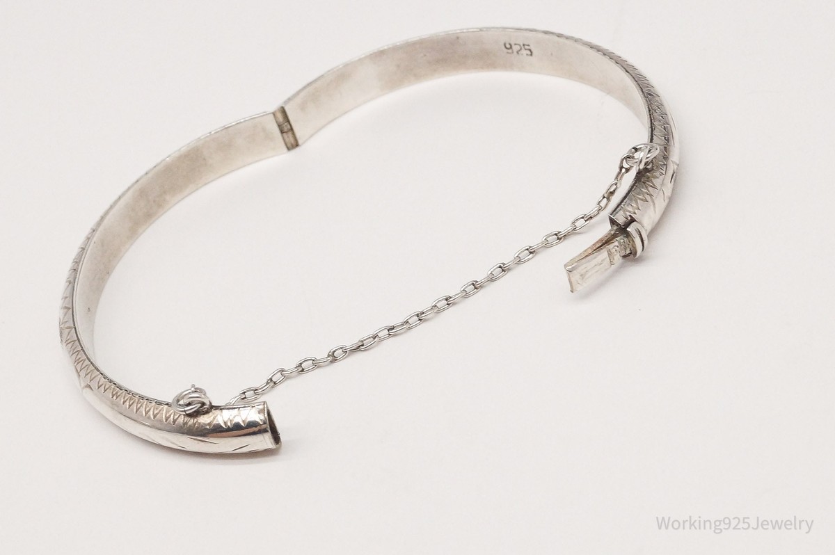 vintage silver bangle　Bracelet　バングル　925 Vintage Sterling SILVER BANGLE Bracelet - C 1979 - 24.5g - Etsy