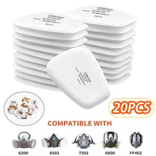 20PCS 5N11 N95 Cotton Filters Replacement for 6200 6502 6800 7502 Face Mask US