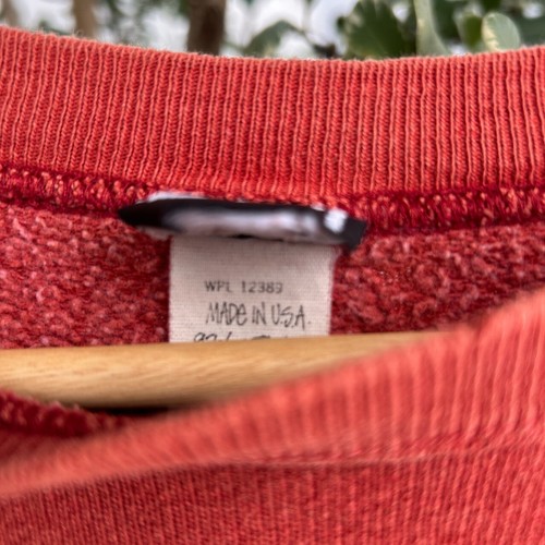 Maglione girocollo vintage anni 80 Stussy surf skate XXL made in USA arancione bruciato - Foto 5 di 6