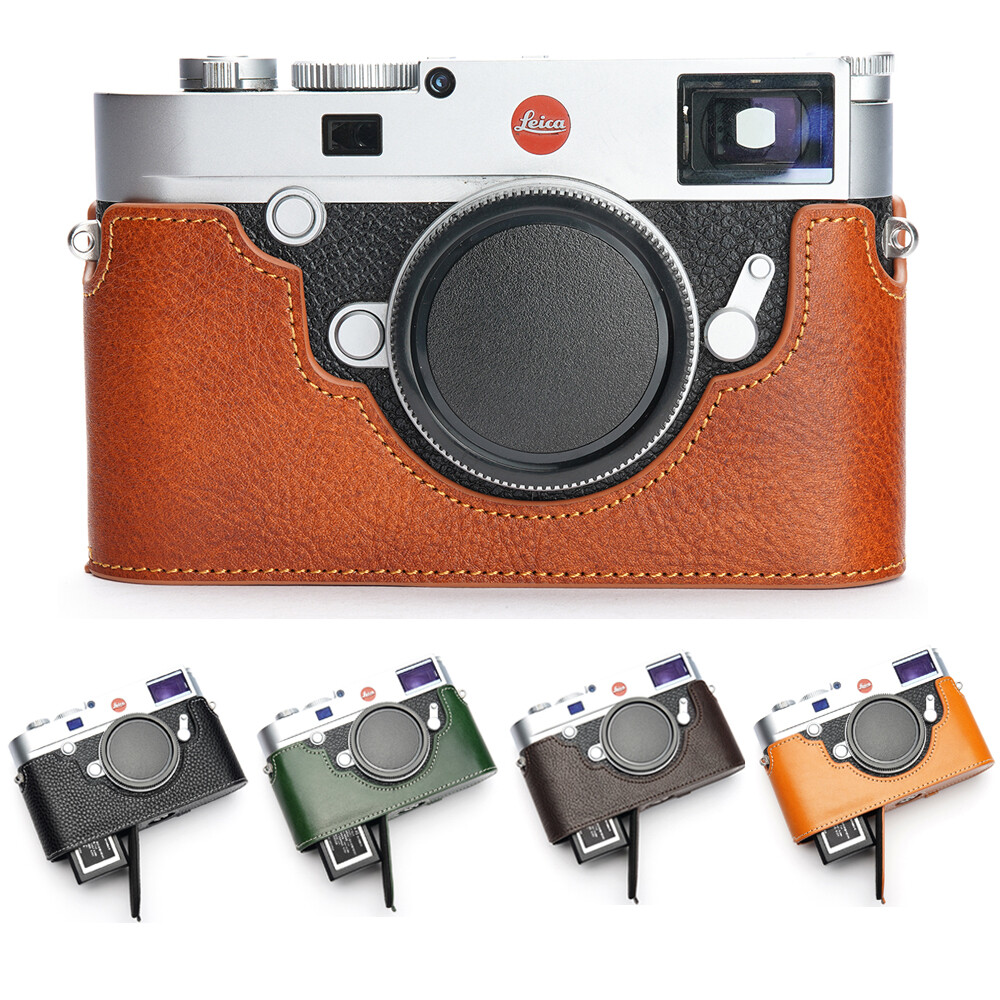 Funda protectora de cuero de vaca hecha a mano para cámara adecuada para Leica M10 M10P