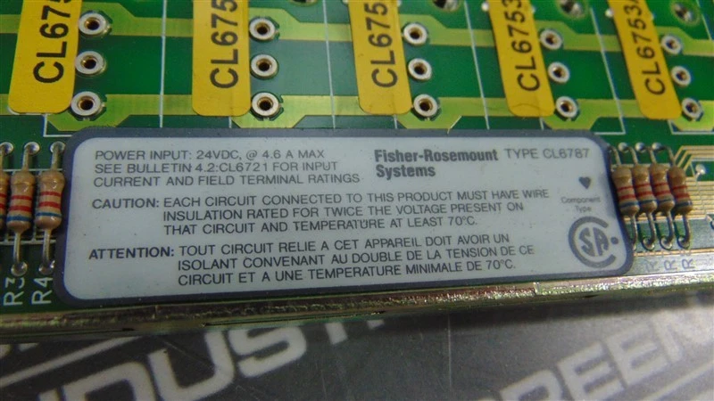 USED Fisher Rosemount CL6787X1-A1 Sim. I/O Terminator 12P0097X032 Rev. E - Image 3 of 4
