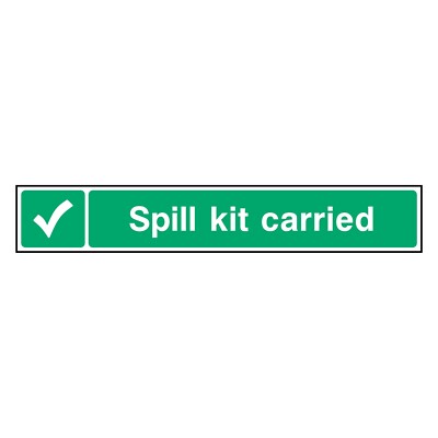 Spill Kit getragen Schild oder Aufkleber | FAID0038