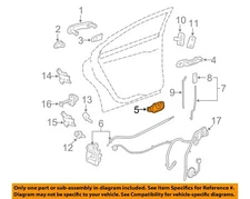 GM OEM 07-09 Aura Rear Door Lock Hardware-Handle, Inside 25870265