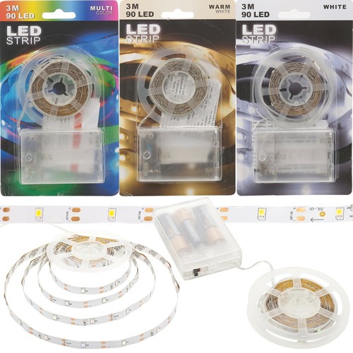 90 Tira de Luces LED 3M Blanco Cálido Alambre Fiesta Navidad Decoración Cuerda Lámpara - Imagen 3 de 3