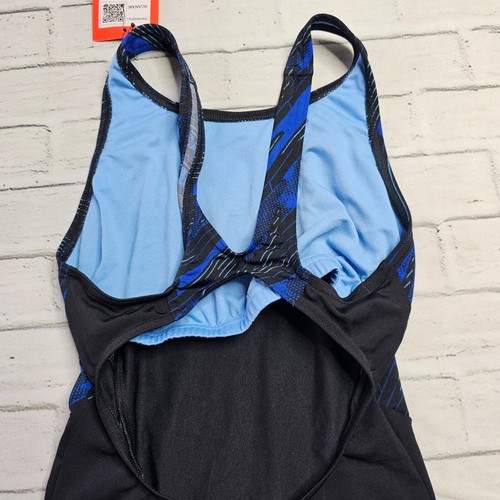 Speedo Hyperboom Splice Legsuit Damen UK 8 schwarz blau Badeanzug Fitness Schwimmen - Bild 5 von 5