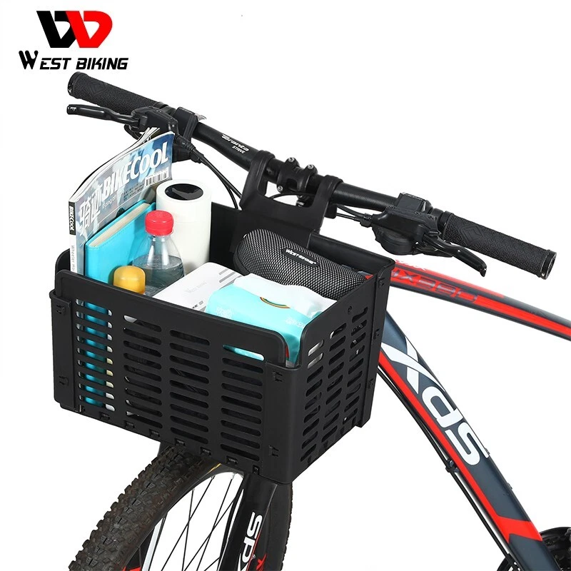 WEST BIKING Faltbar MTB Fahrradkorb Vorne Lenkerkorb Kunststoff Hinterer Korb - Bild 3 von 4