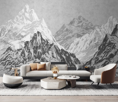 #ad 3D Modern Simple Snow Mountain Self adhesive Removeable Wallpaper Wall Mural AU $49.99