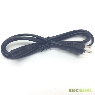NEW 6FT Figure 8 Non-Polarized 2 Prong Power Cable Cord PC Laptop Power Adapter