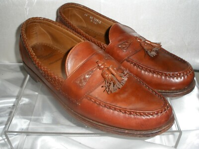 Allen Edmonds Maxfield Dark Chili Leather Tassel Loafers 