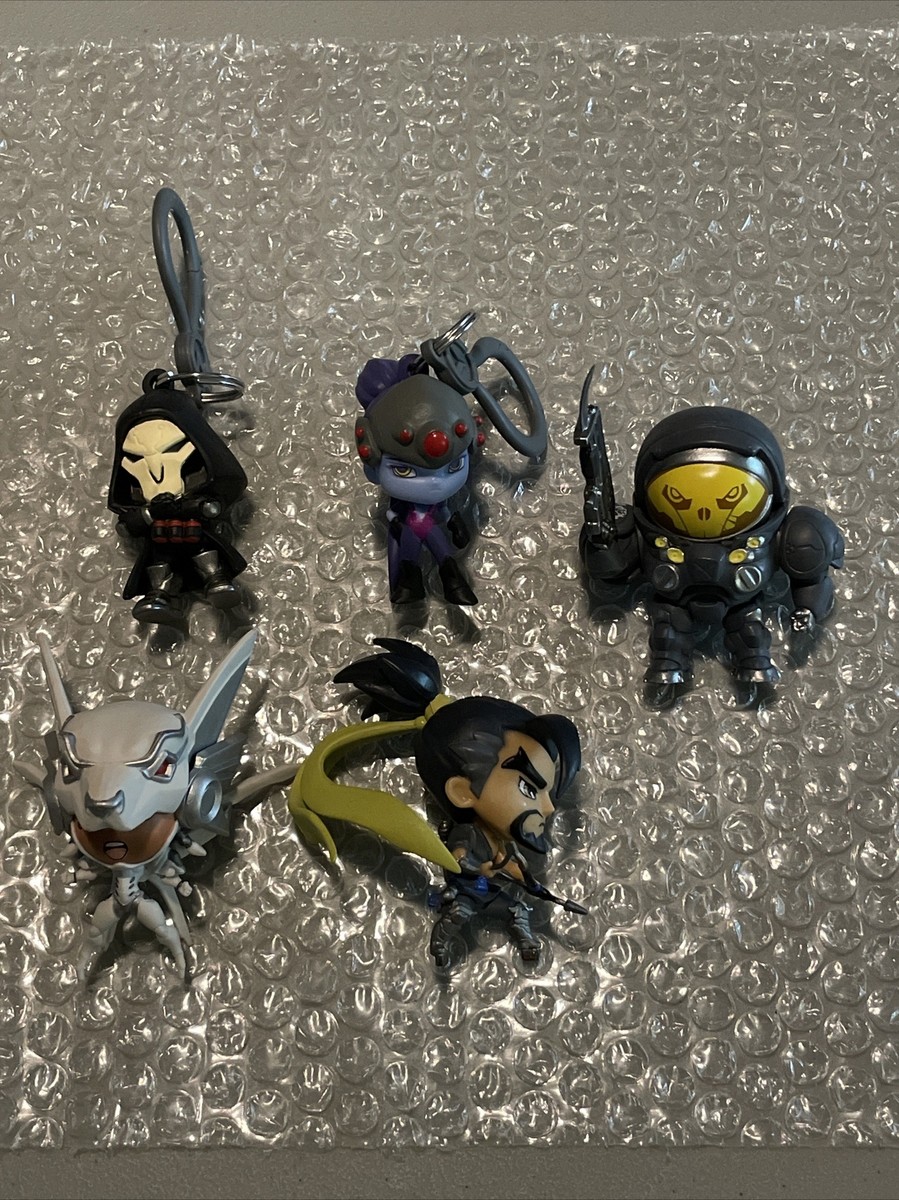 2” Overwatch backpack hangers keychain Figure lot Reaper