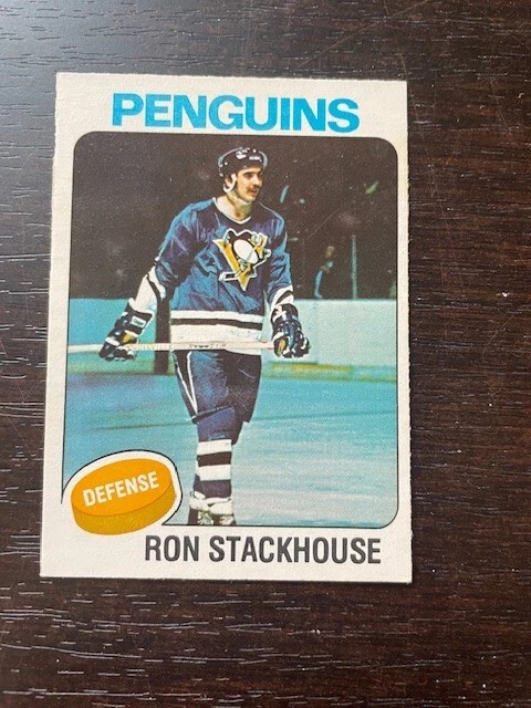 1975-76 O-Pee-Chee OPC set break #111 Ron Stackhouse - Pittsburgh Penguins NRMT