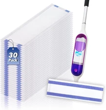 30 Pack Disposable Power Mop Refills Compatible for Swiffer Powermop(13-15In)...