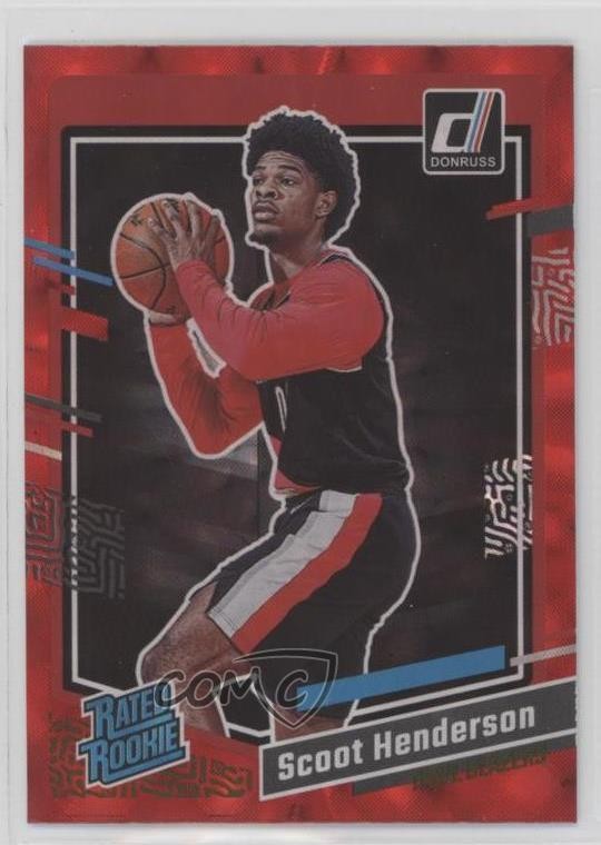 2023-24 Panini Donruss Rated Rookie Red Scoot Henderson #250 0o6v