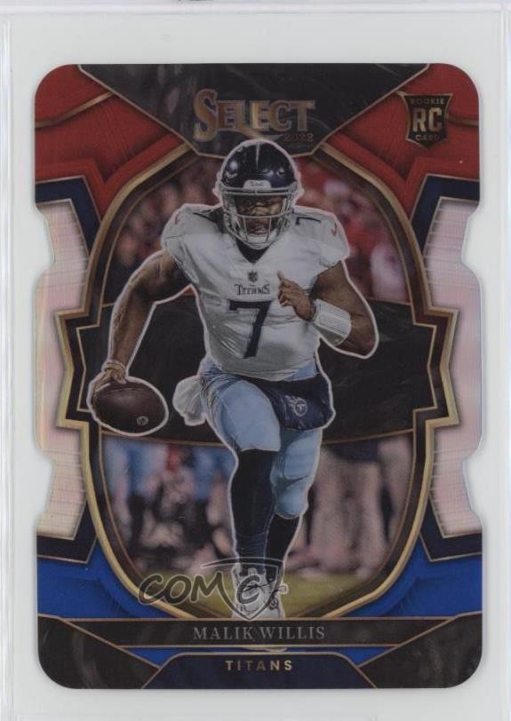 2022 Panini Select Concourse Red & Blue Prizm Die-Cut Malik Willis #38 1e19
