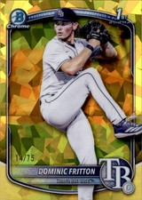 2025 1st Bowman Draft Yellow Sapphire/75 #BDC-189 Dominic Fritton