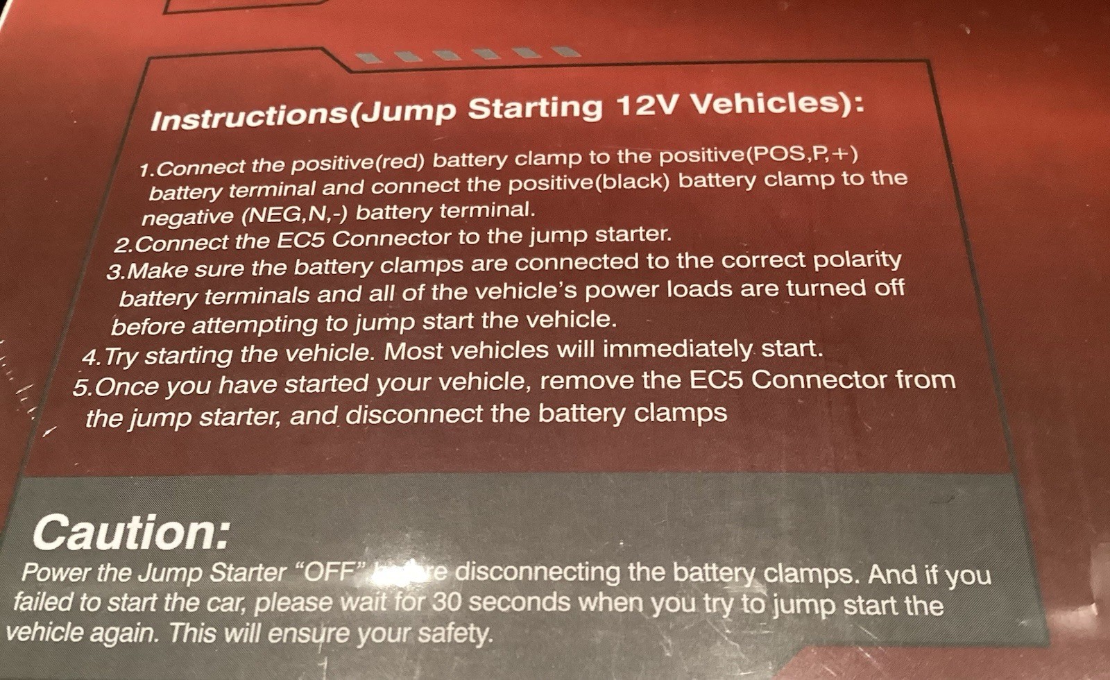 AWANFI  C104 PORTABLE MULTI FUNCTION JUMP STARTER BATTERY BOOSTER NEW!