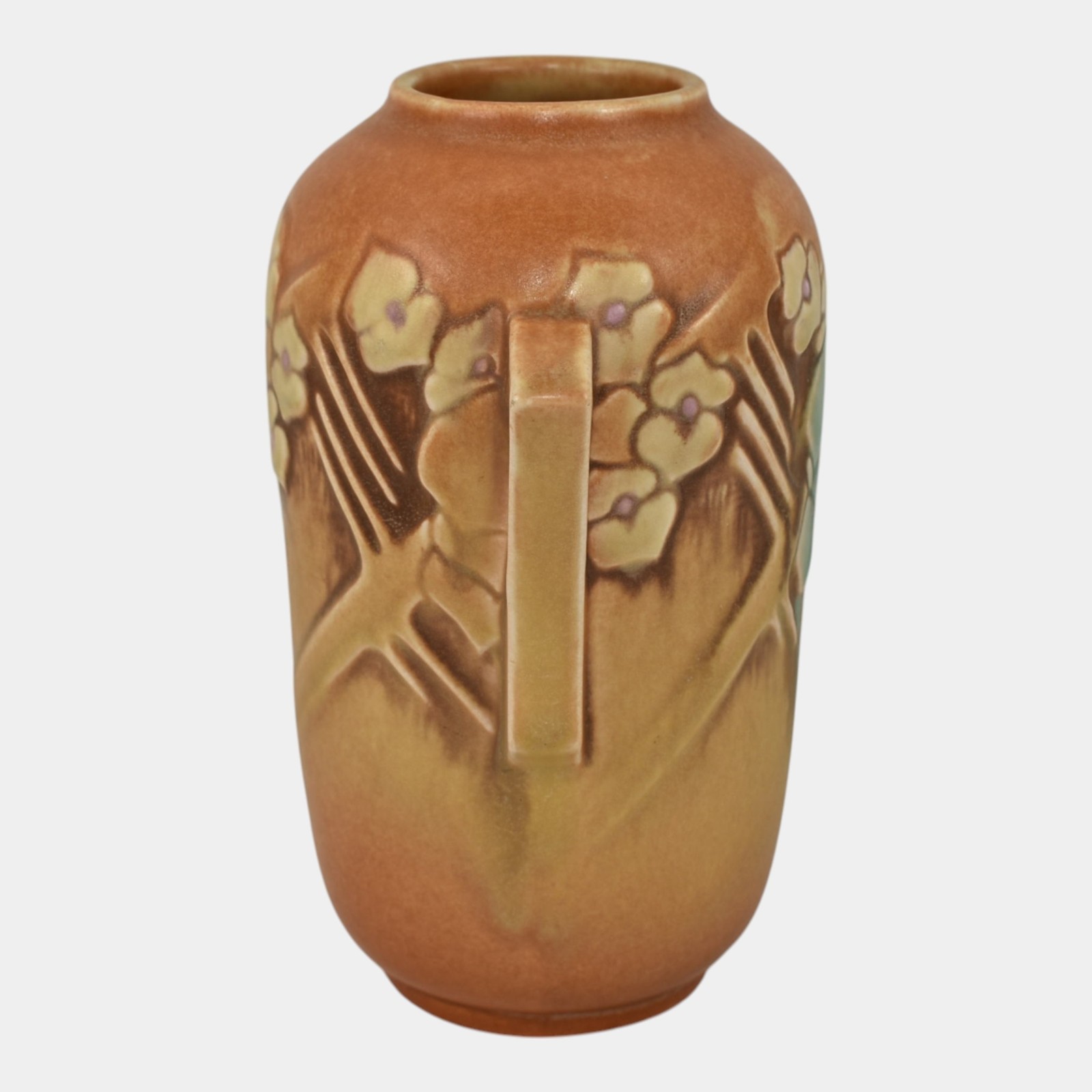 Roseville Clemana Brown 1936 Vintage Art Deco Pottery Ceramic Vase 749-6