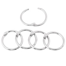 20x Metal Hinged Ring Book Split Key Rings Album Scrapbook 30mm