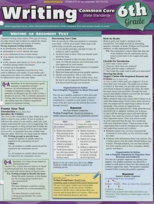 Schreiben Common Core 6. Klasse von Barcharts Publishing Inc (Englisch)