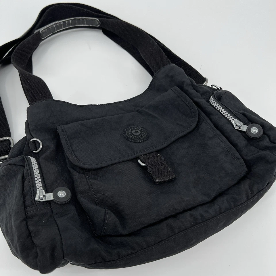Kipling Maya Black Nylon Satchel Crossbody Bag Vintage Rare Discontinued Purse - Image 2 of 4