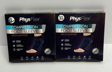 2 packs Physflex Compression Foot Sleeve Arch support Plantar Fasciitis -XL