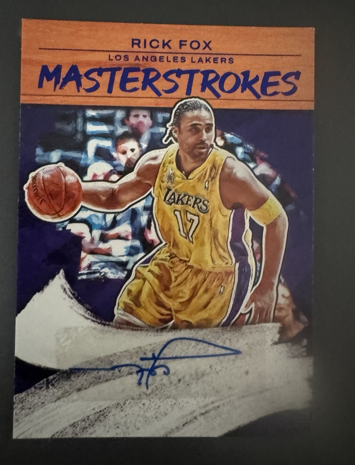 Rick Fox /25 2022-23 Panini Court Kings Sapphire Autograph Masterstrokes Auto