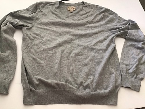 Article 365 Men’s Size L Cotton/Cashmere Pullover Long Sleeve Sweater Gray