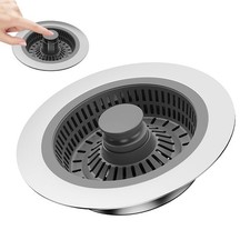 3 in 1 Kitchen Sink Drain Strainer Sink Stopper, Anti-Clogging Sink Food Catch
