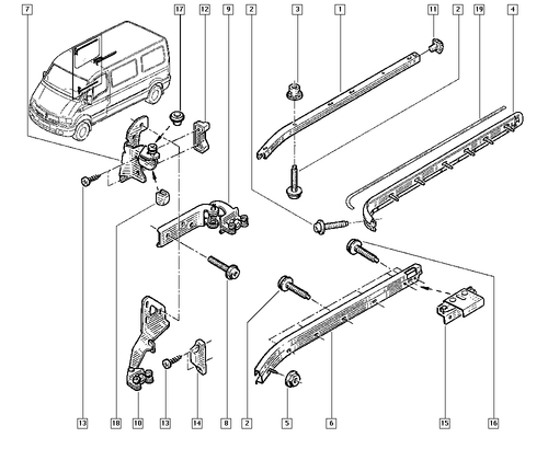 Galet Milieu Porte Coulissante Droite pour Master 2 Movano Interstar 7700352379 - Imagen 5 de 6