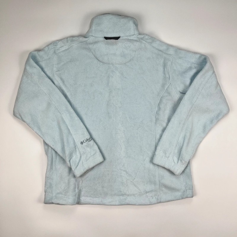 Columbia Full Zip Fleece Jacket Womens Large Light Blue Vertex Thermal Jacket image 7