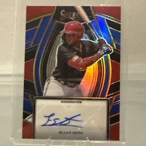 2024 Panini Select - Elian Soto Red And Blue Prizm Autograph /49