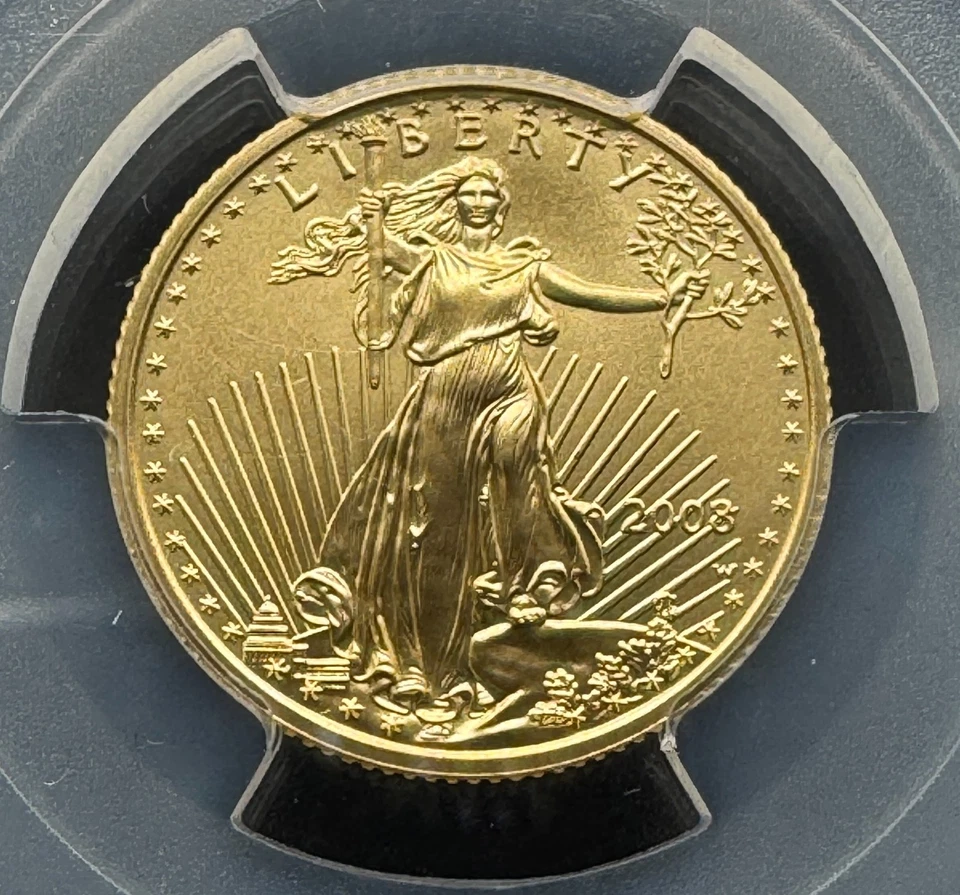 2008-W $10 AMERICAN GOLD EAGLE BURNISHED PCGS SP70 9XEDA25 - Image 2 of 4
