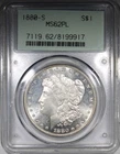 1880-S Morgan Dollar PCGS MS62PL OGH OLD GREEN HOLDER