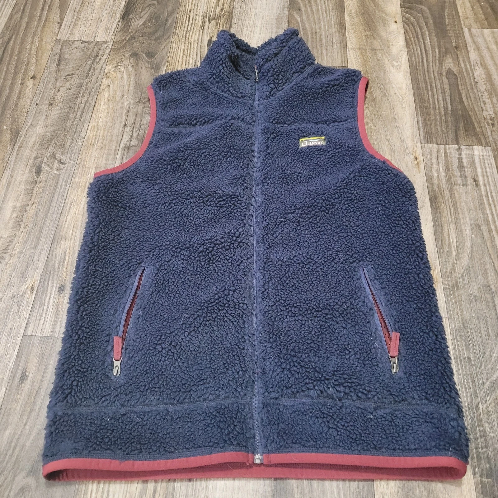 LL Bean Deep Pile Mountain Sherpa Fleece Vest Outdoors Hiking Mens Medium Tall