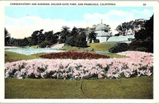 Postcard GARDEN SCENE San Francisco California CA o/19 AJ2213