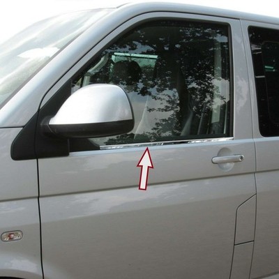 Edelstahl Fensterleisten passend für alle VW T5, VW T6 | 2003-heute | 2 Türen