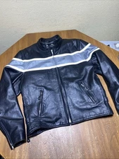 Hot Leathers Leather Racing Motorcycle Jacket Zip Out Liner Cafe Mens 44