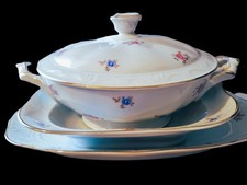 Suppenterrine mit Deckel, Platte, Schüssel: Hertel, Jacob, 1930-1940, Porzellan