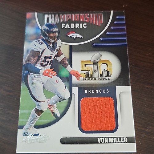 Von Miller #CF-10 2022 Panini Absolute Championship Fabric card