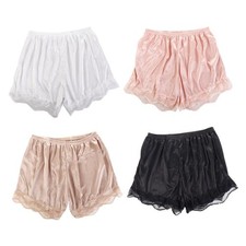 Women Lace Satin Safety Shorts Summer Sleeping Shorts Lady Leggings Underwear