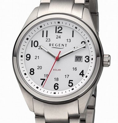 Regent F-1539 VOLL-TITAN SOLAR Herrenuhr 10 ATM WR UVP 188,00 EUR Hypoallergen