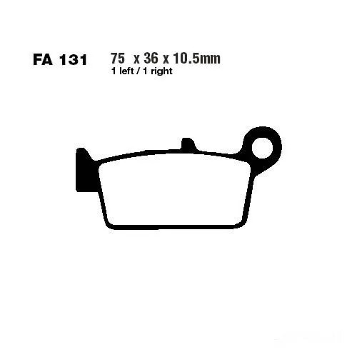 Bremsbelag BremsbeläGe EBC FA131TT Hinten FüR Kawasaki KX 125 K Bj. 1995-1998-image