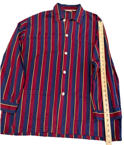 Pijama vintage Derek Rose para hombre XXL a rayas 100 % algodón manga larga pijamas dormir - Imagen 5 de 6