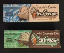 2 Brush Buddies Ice Cream Flavored Toothpaste...
