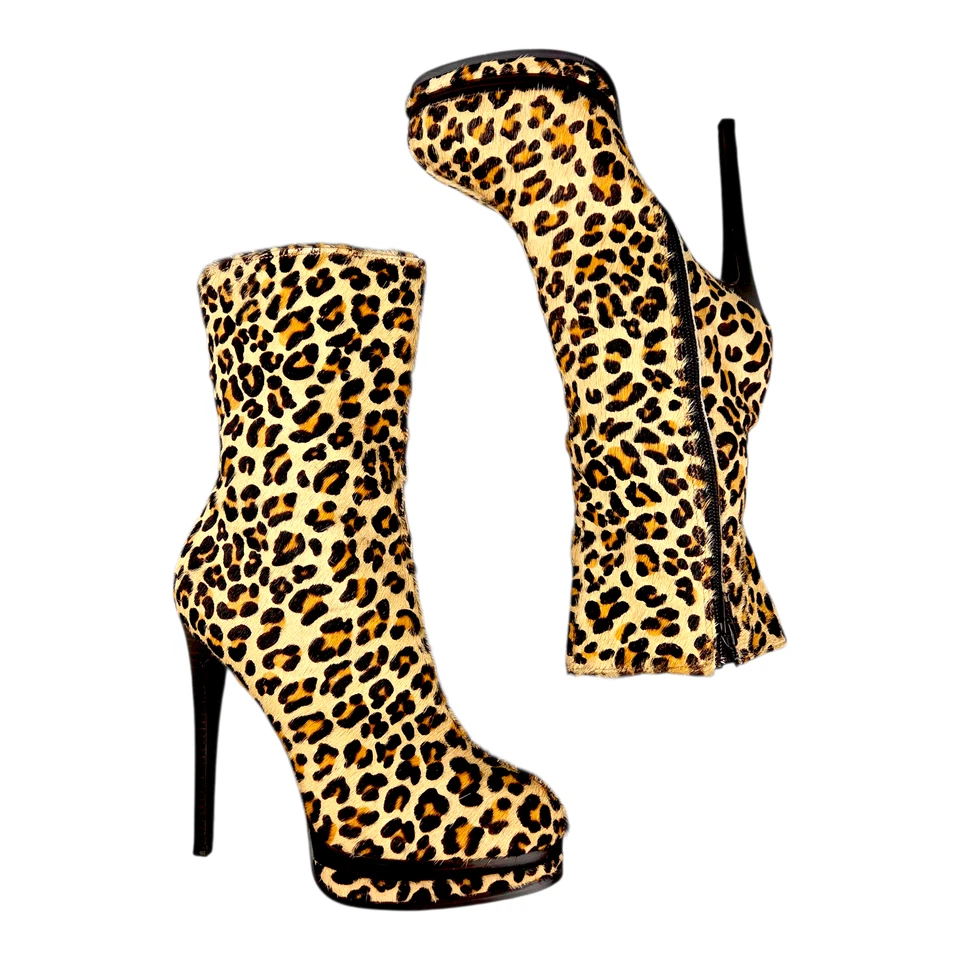 Botas de aguja Kelsi Dagger Carlotta Platform 6" imitación piel de leopardo para mujer talla 8,5 M Foto 4 de 4