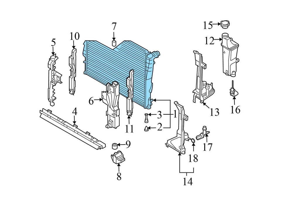 2005-2006 BMW 325I - Radiador 9071517 - Imagem 3 de 4