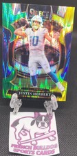 2025 Panini Select #1 JUSTIN HERBERT Green & Yellow Shock Prizm Chargers NFL 